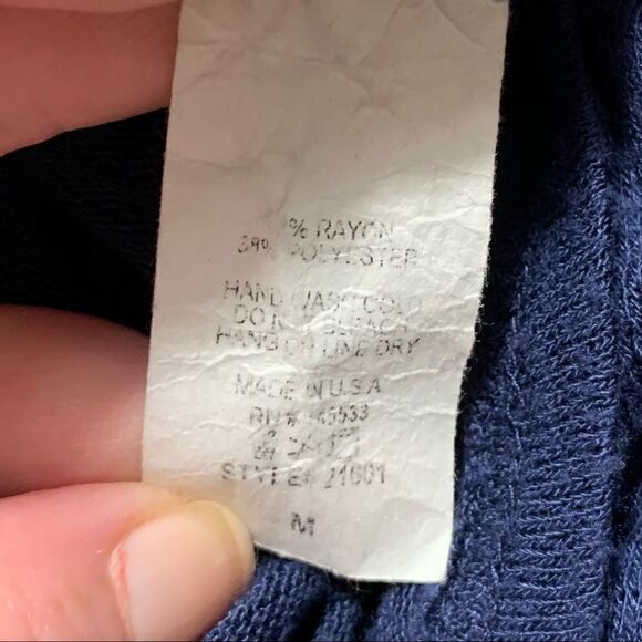 Anthropologie W5 Sail Away Navy Top Sz M or 8-10 - Picture 5 of 6